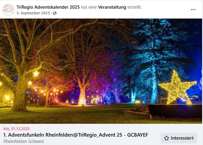 1.⁠ ⁠Adventsfunkeln Rheinfelden@TriRegio_Advent 25