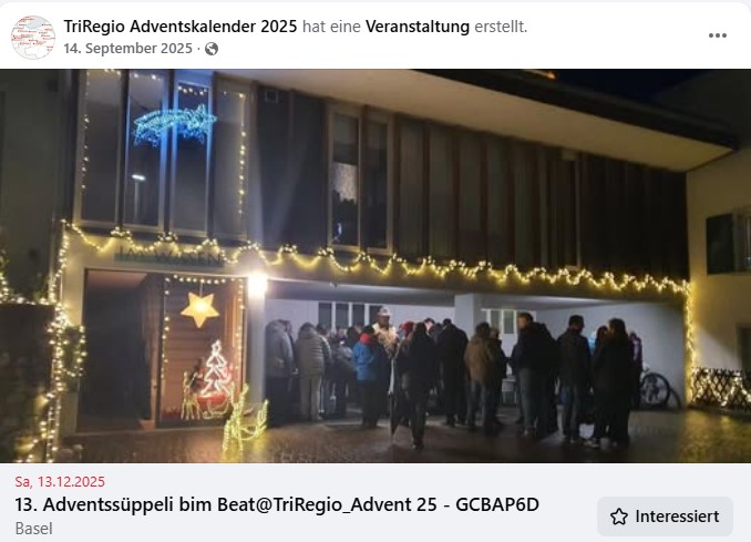 13. Adventssüppeli bim Beat@TriRegio_Advent 25